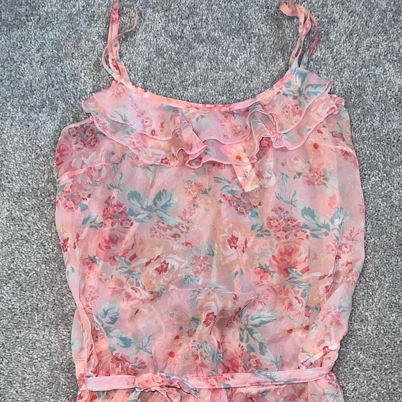Forever 21 Sheer Floral Romper - Picture 2 of 4